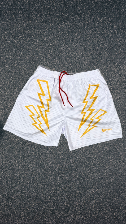 Legday Shorts (White and Yellow)